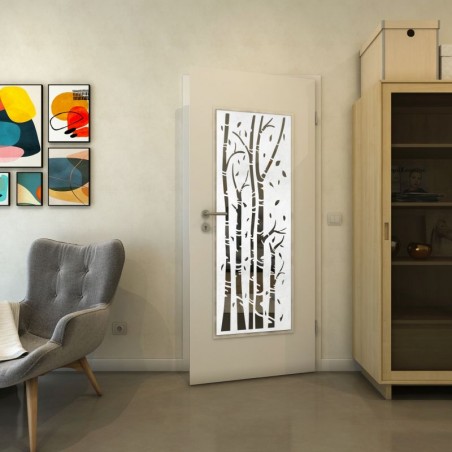 Lichtausschnitt - Fineprint Model 182 Weiss auf Grauglas