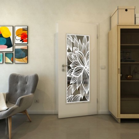 Lichtausschnitt - Fineprint Model 184 Weiss auf Grauglas