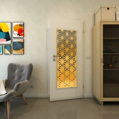 Lichtausschnitt - Fineprint Model 187 Gold auf Grauglas