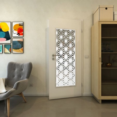 Lichtausschnitt - Fineprint Model 187 Weiss auf Grauglas