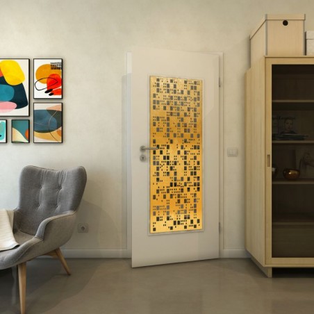 Lichtausschnitt - Fineprint Model 190 Gold auf Grauglas