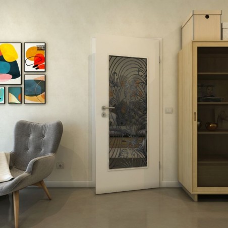 Lichtausschnitt - Fineprint Model 200 Schwarz auf Grauglas