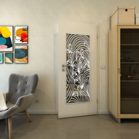 Lichtausschnitt - Fineprint Model 200 Weiss auf Grauglas