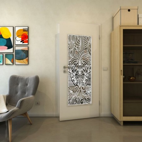 Lichtausschnitt - Fineprint Model 201 Weiss auf Grauglas