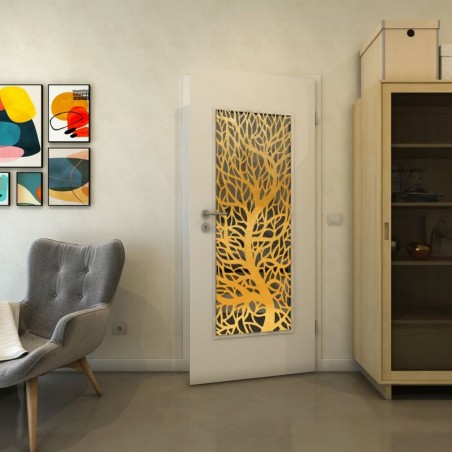 Lichtausschnitt - Fineprint Model 202 Gold auf Grauglas