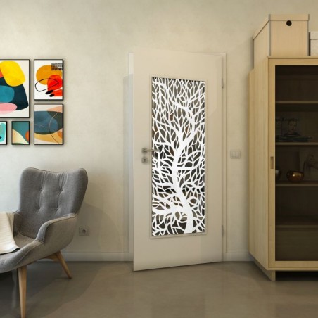 Lichtausschnitt - Fineprint Model 202 Weiss auf Grauglas