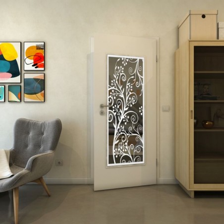 Lichtausschnitt - Fineprint Model 204 Weiss auf Grauglas